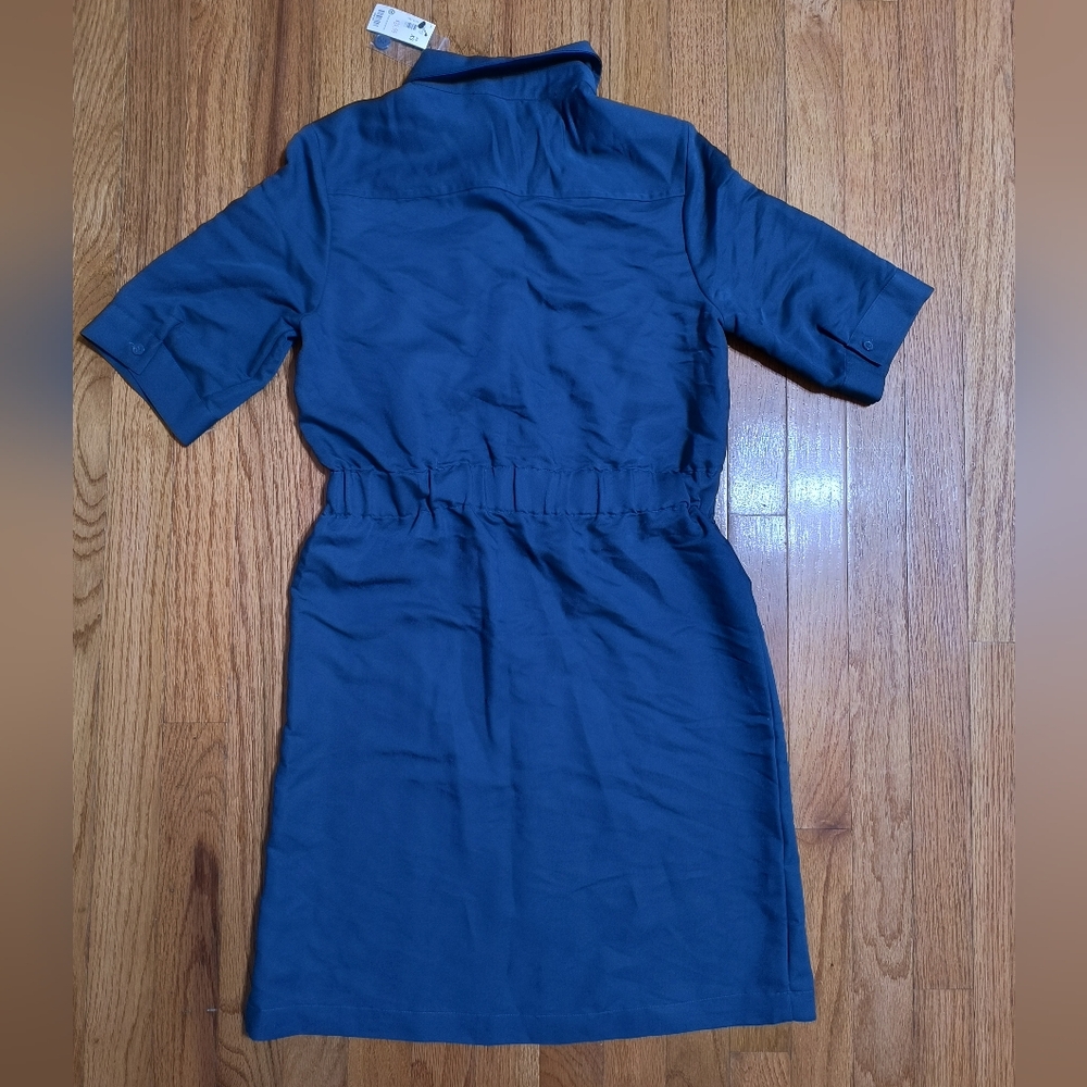 Pick 3/$10 ⭐ The Limited Safari Style Shirt Dress, Dark Teal, Women's XS - Picture 9 of 16